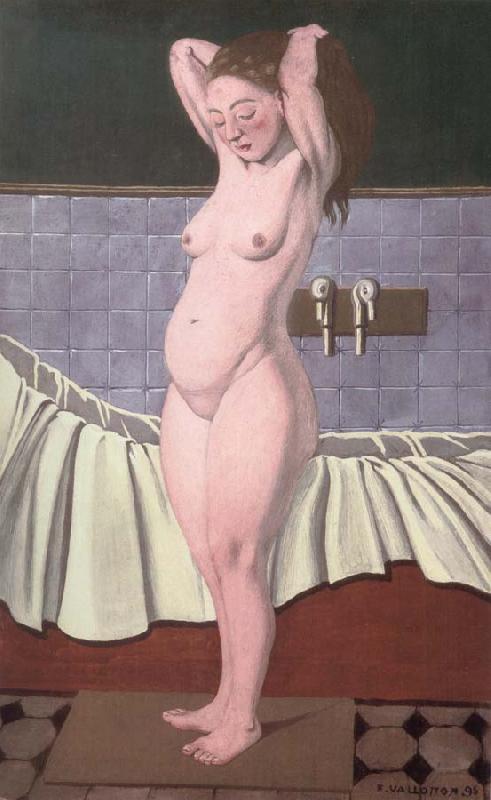 Felix Vallotton Woman combing her hair in the bathroom